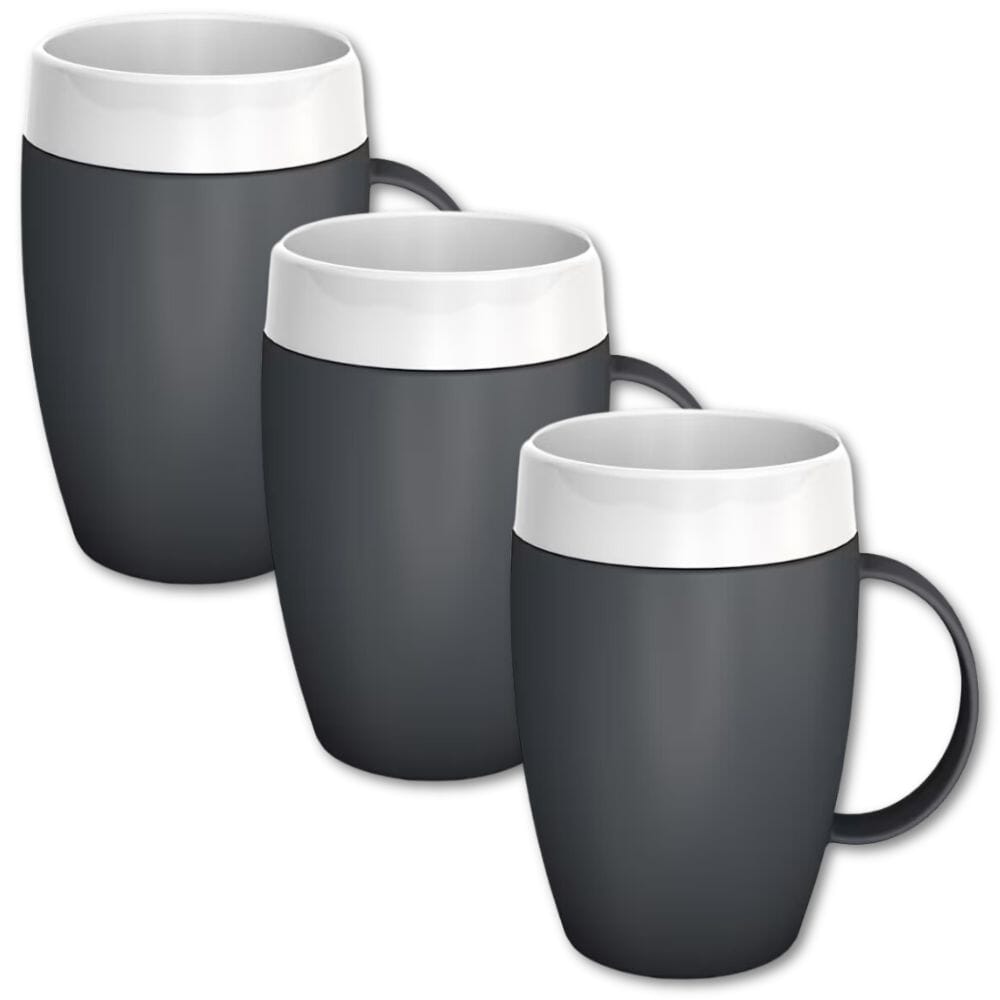 View Mug with Internal Cone Anthracite Pack of 3 information