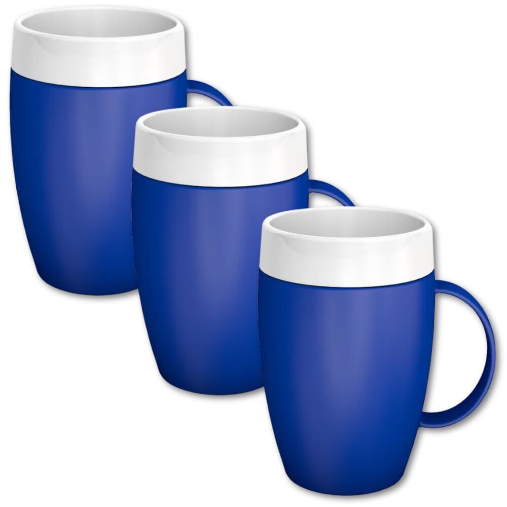 View Mug with Internal Cone Blue Pack of 3 information