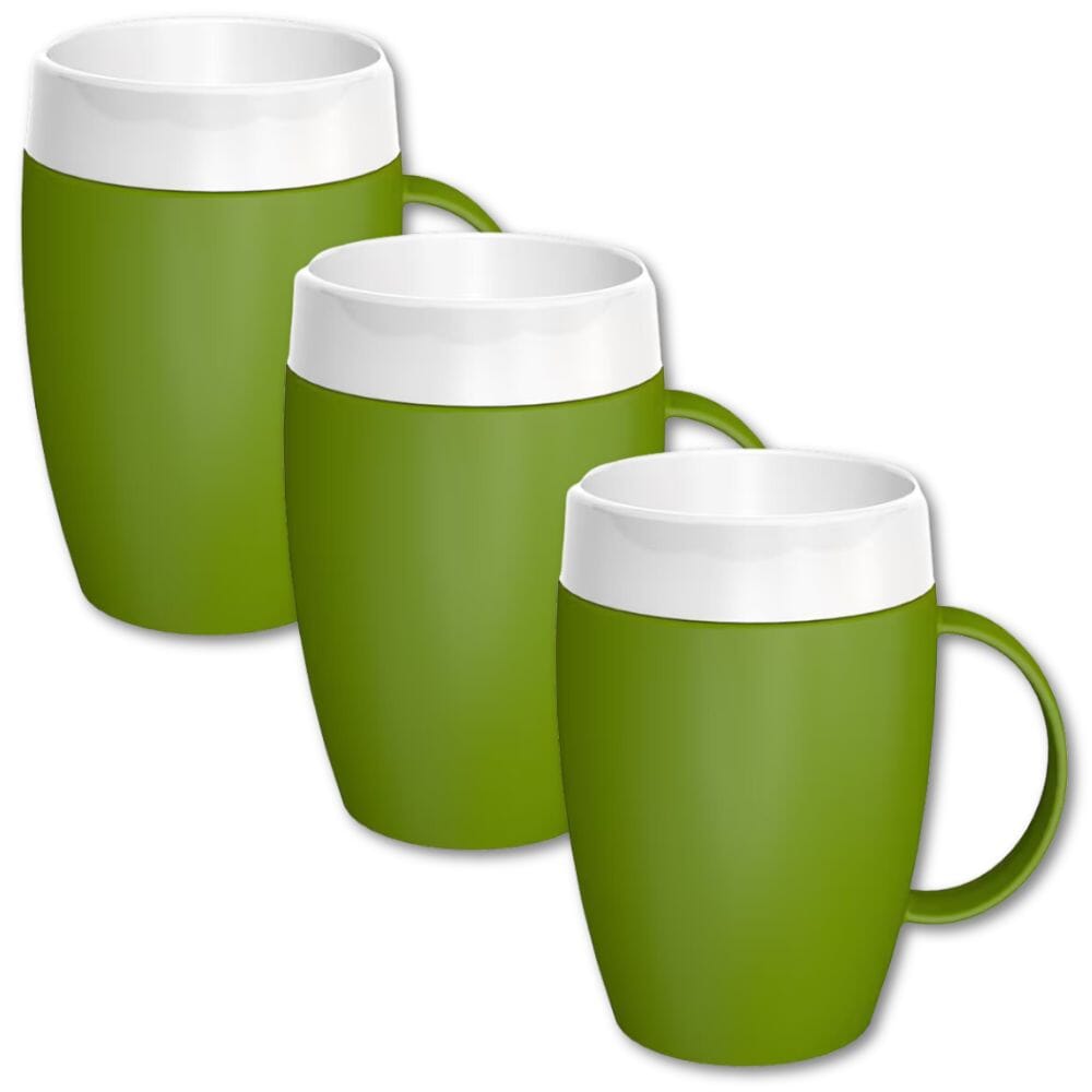 View Mug with Internal Cone Green Pack of 3 information