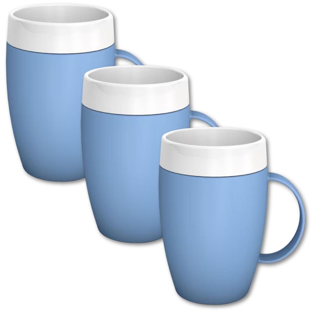 mug with internal cone light blue pack of 3