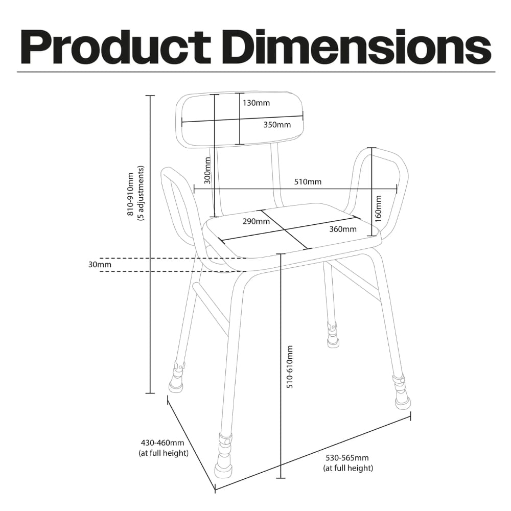 multi use perching stool with padded backrest dimensions
