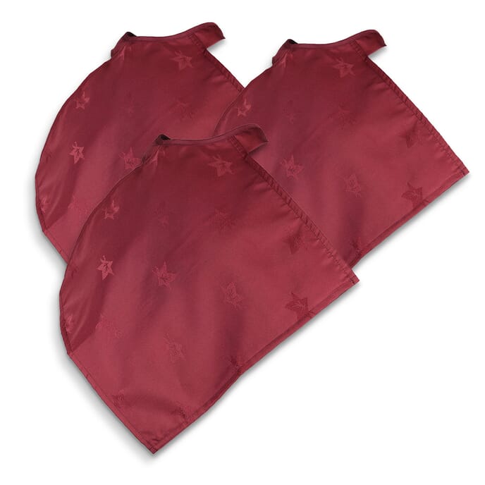 napkin clothing protector maroon pack of 3