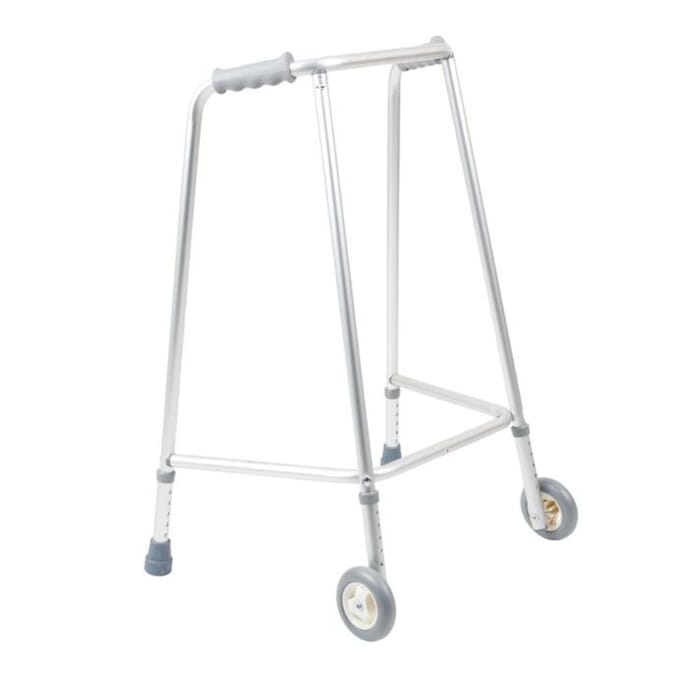 narrow wheeled walker wheeled aluminium walking frame standard