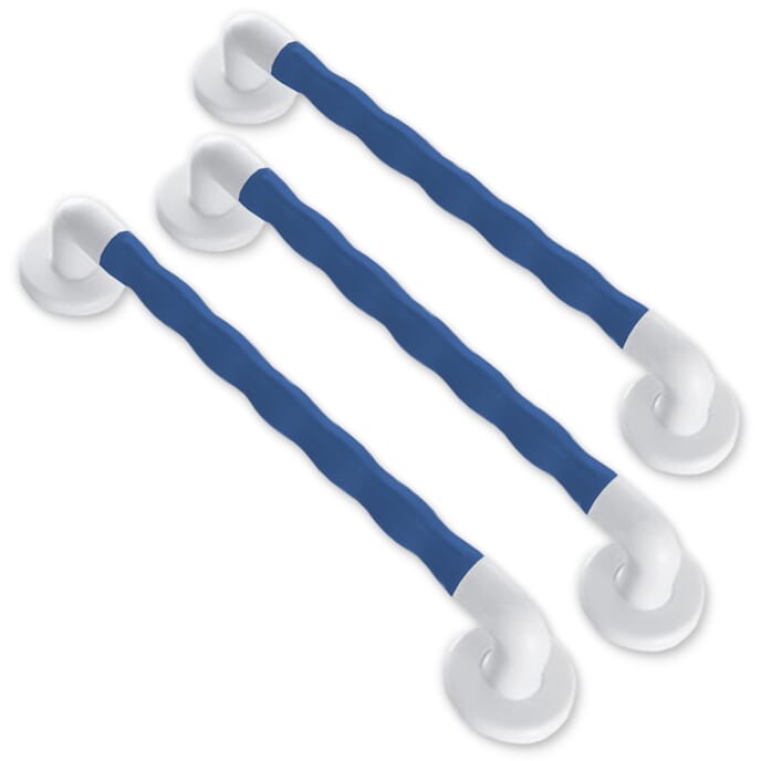 natural grip grab rails blue 45cm pack of 3