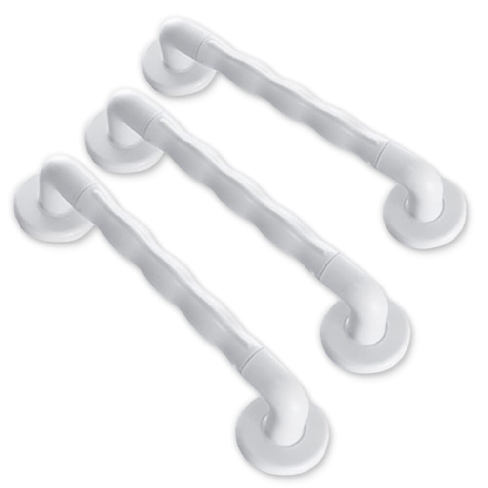 View Natural Grip Grab Rails White 30cm Pack of 3 information