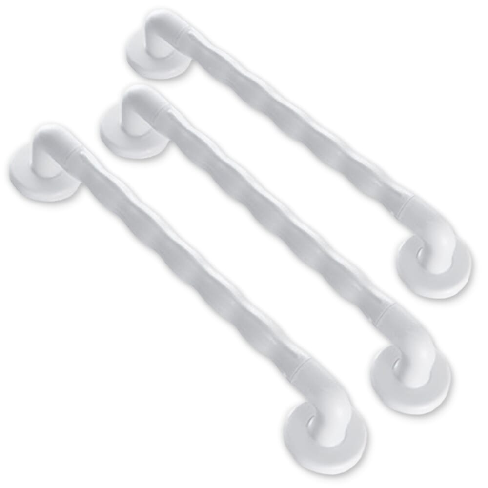 View Natural Grip Grab Rails White 45cm Pack of 3 information