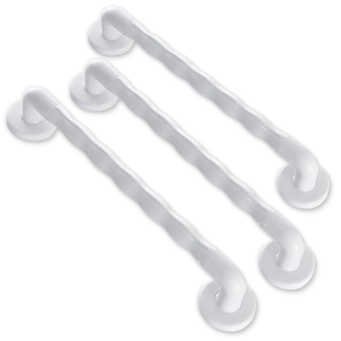 natural grip grab rails white 45cm pack of 3