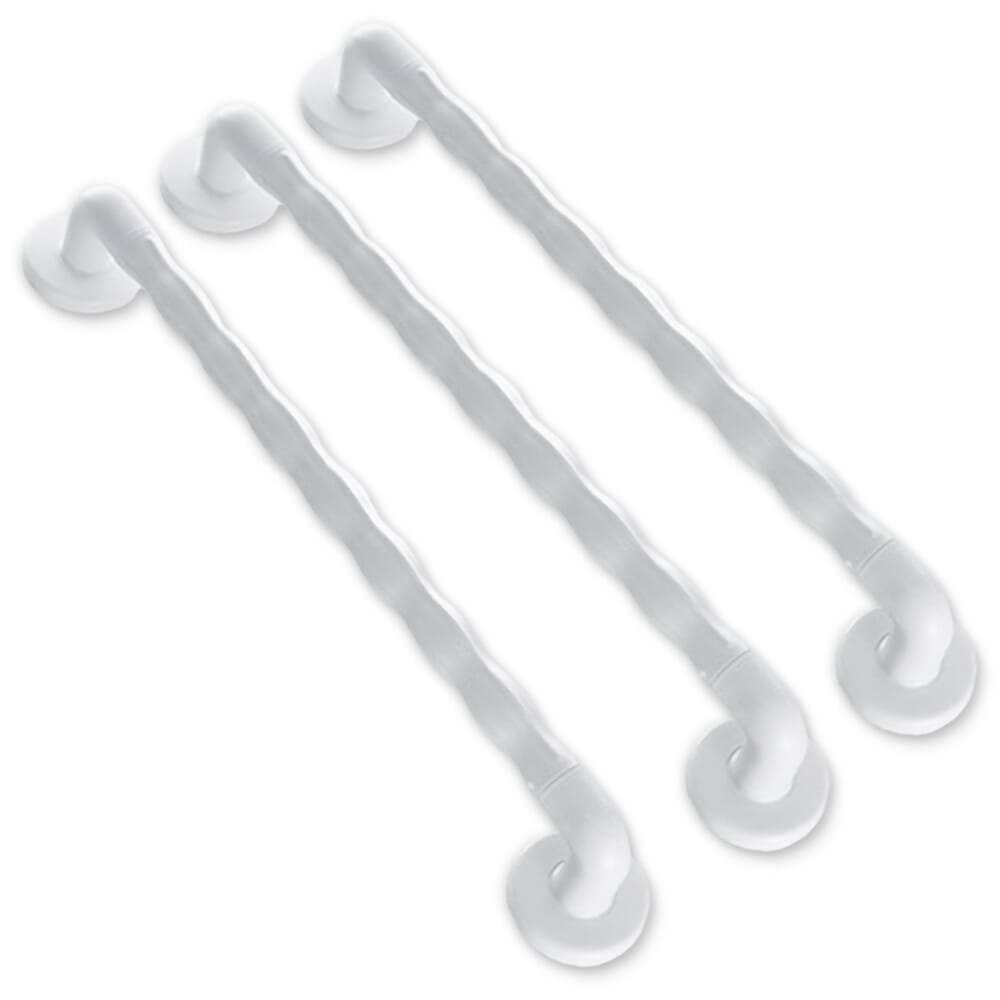 View Natural Grip Grab Rails White 60cm Pack of 3 information