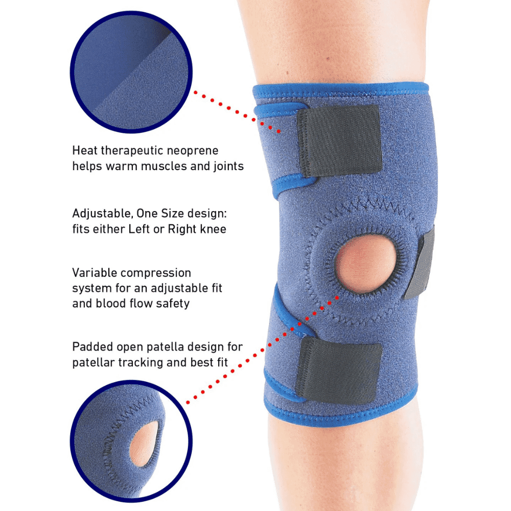 neo g open knee support features