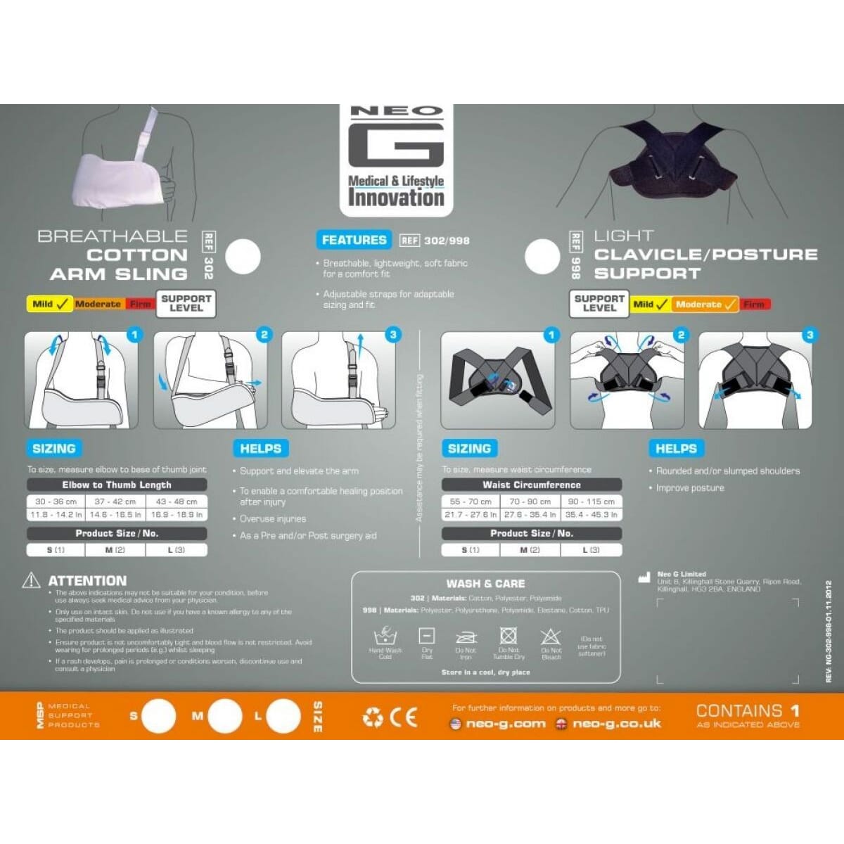 neo g pure cotton breathable arm sling2