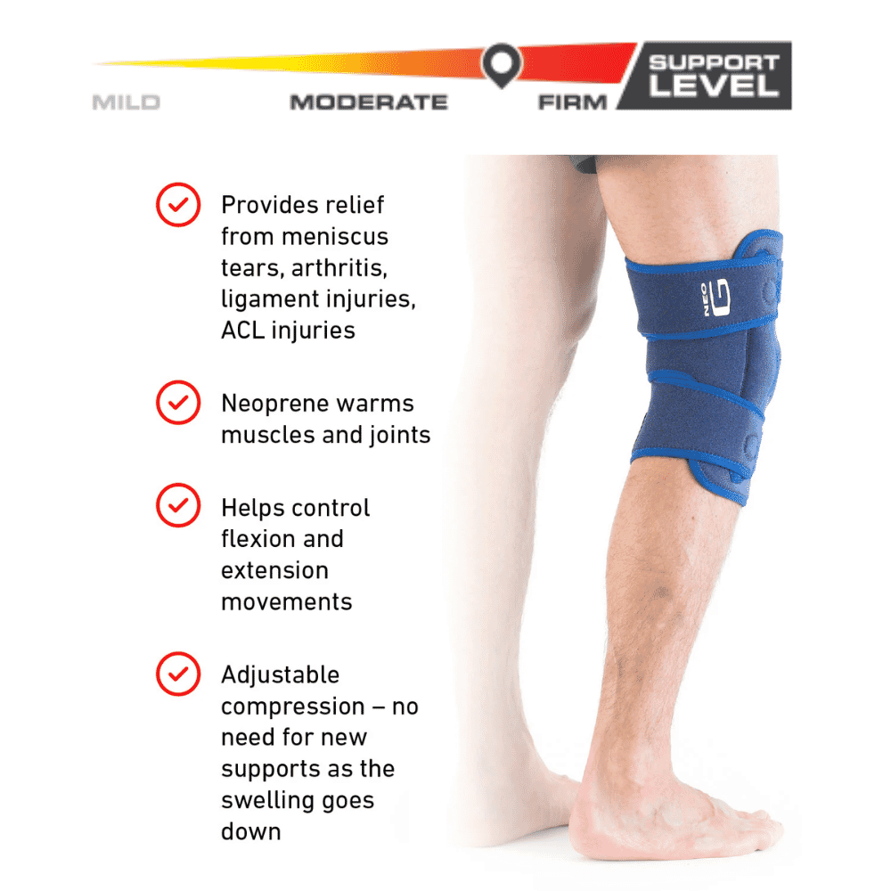neo g stabilised hinged open knee support level