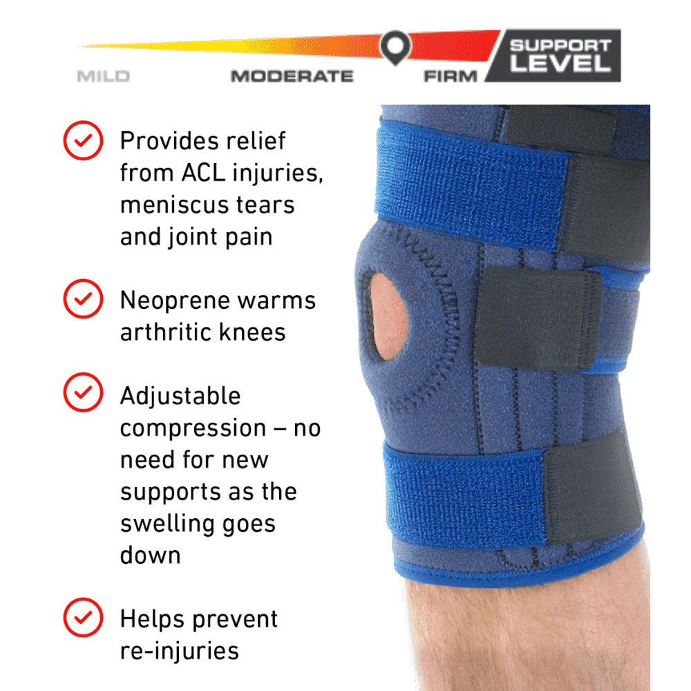 neo g stabilised open knee support level