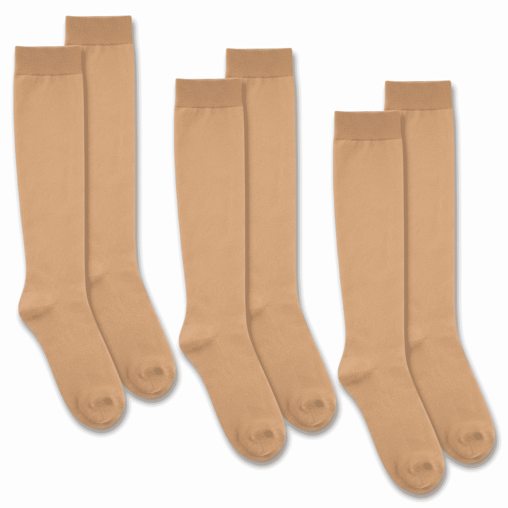 neo g travel compression socks beige 3 pairs