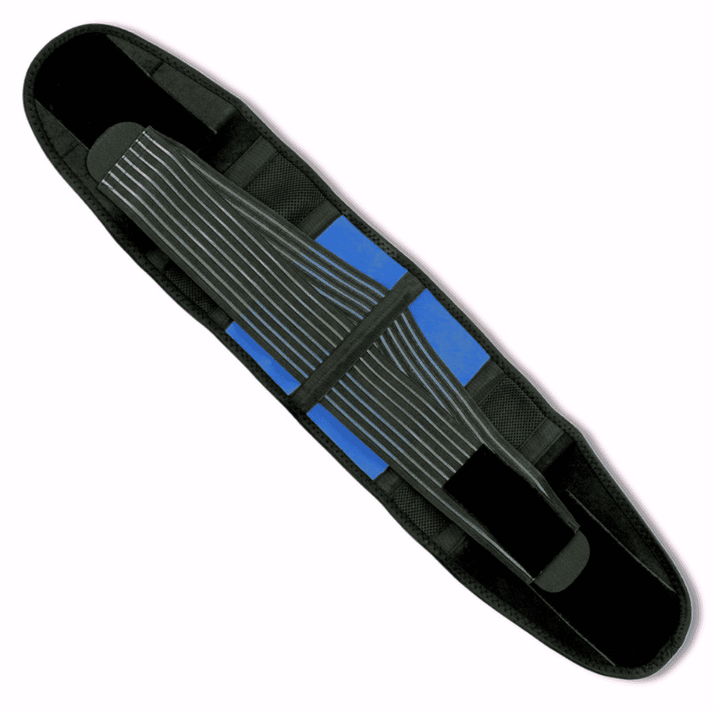 neoprene twin pull lumbar support flat