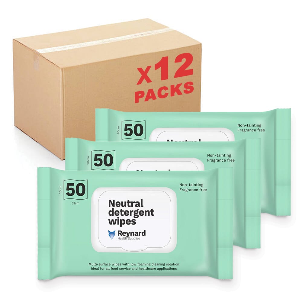 View Neutral Detergent Wipes Case of 12 Packs information