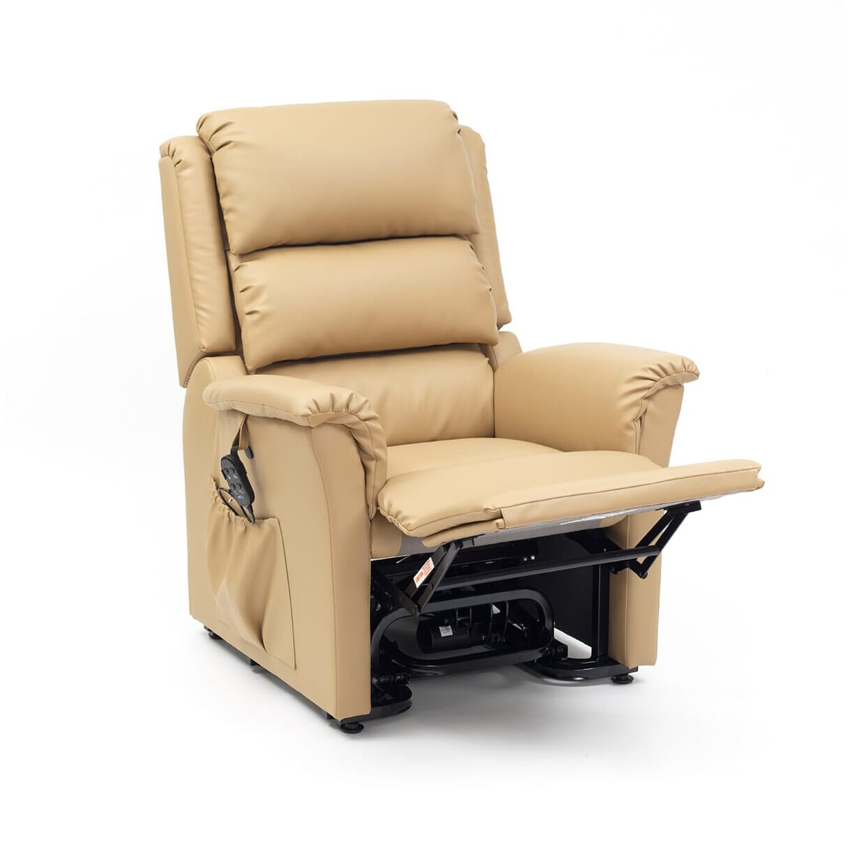 nevada dual motor riser recliner chair cobblestone with legs up