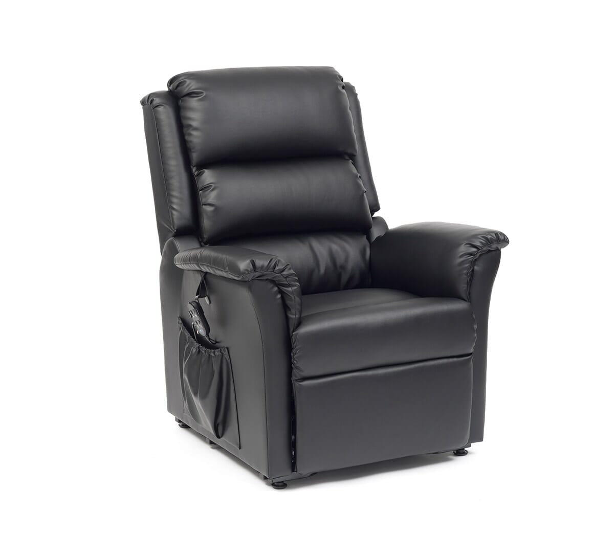 View Nevada Dual Motor Riser Recliner Chair Black AntiMicrobial PVC information