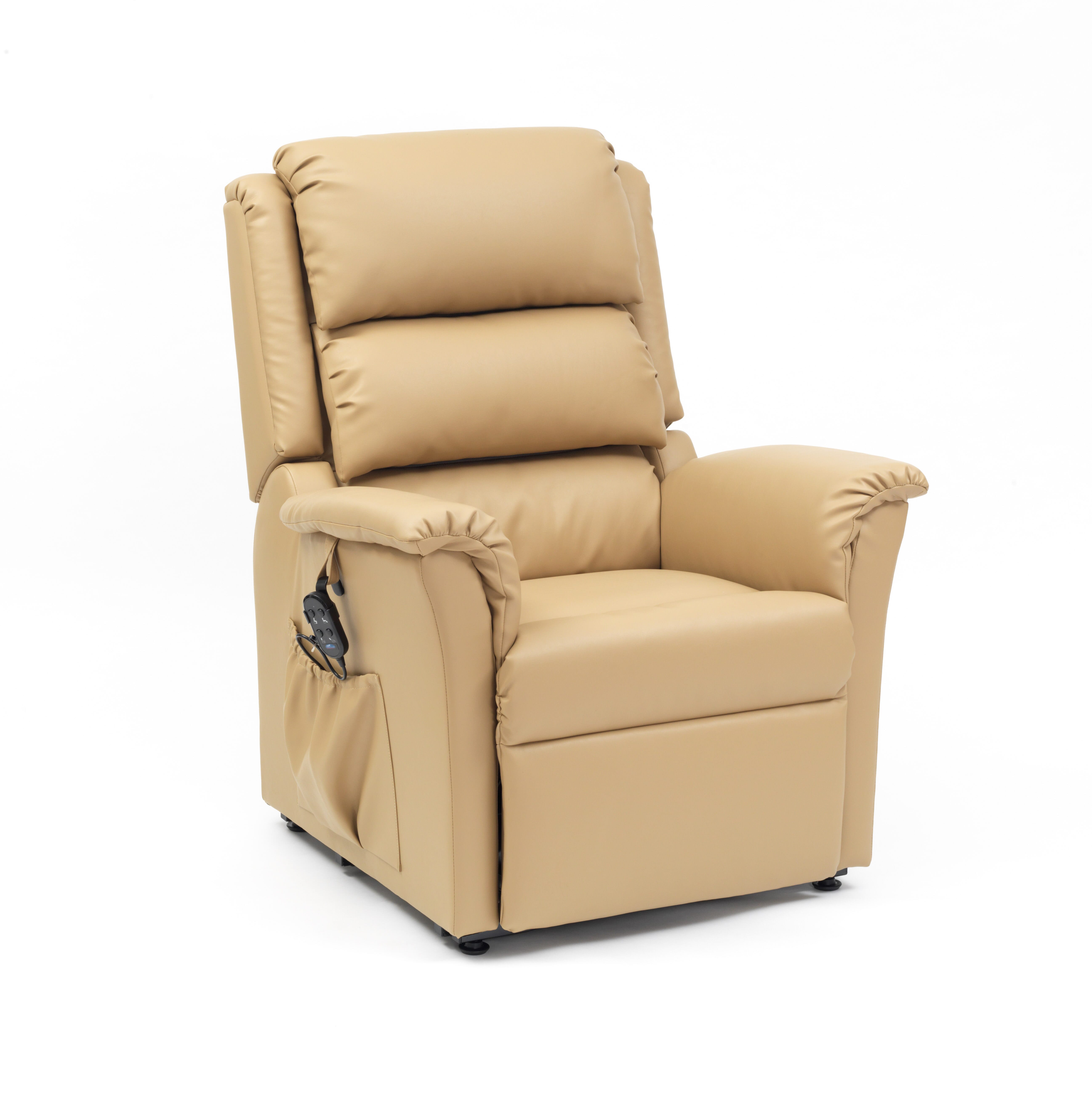 View Nevada Dual Motor Riser Recliner Chair Cobblestone AntiMicrobial PVC information