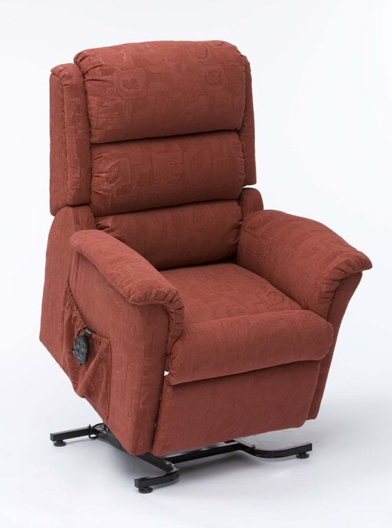 View Nevada Dual Motor Riser Recliner Chair Terracotta Fabric information