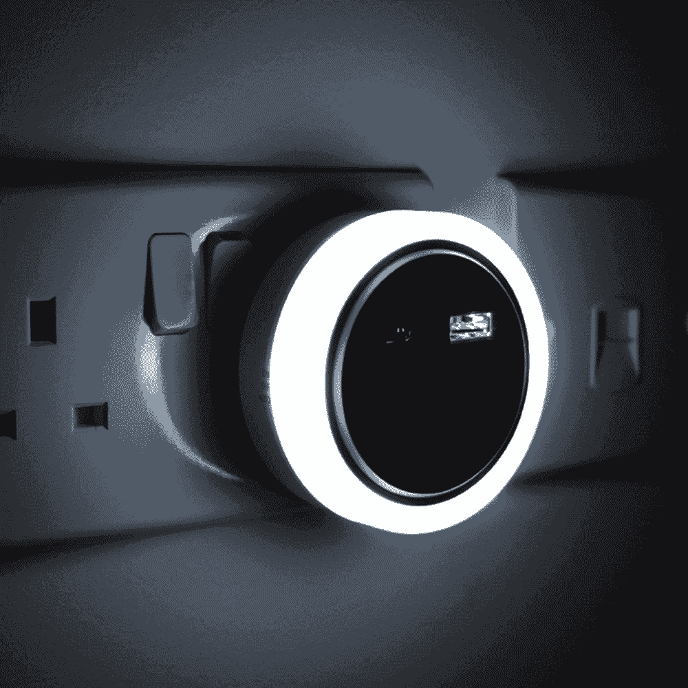 night light with usb charger lifestyle
