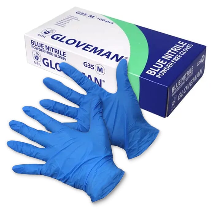 nitrile gloves medium box of 100