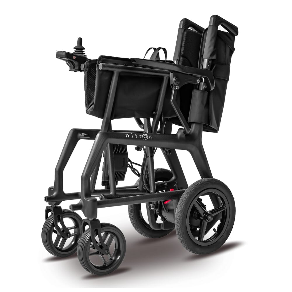 nitron carbon fibre electric wheelchair folded