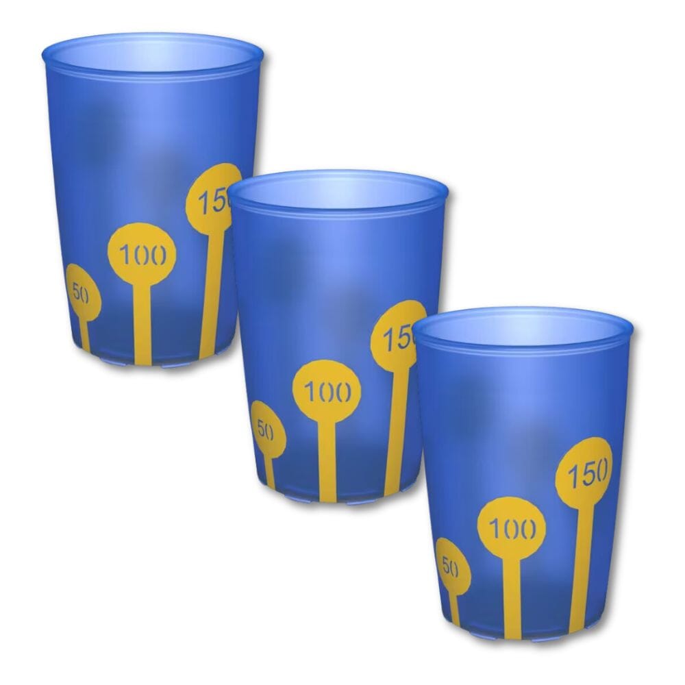 View NonSlip Cup With Scale 250ml Blue Pack of 3 information