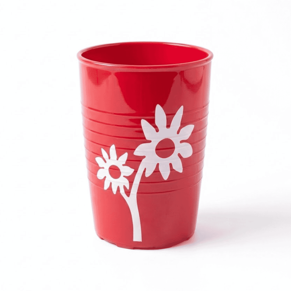 non slip flower cup red