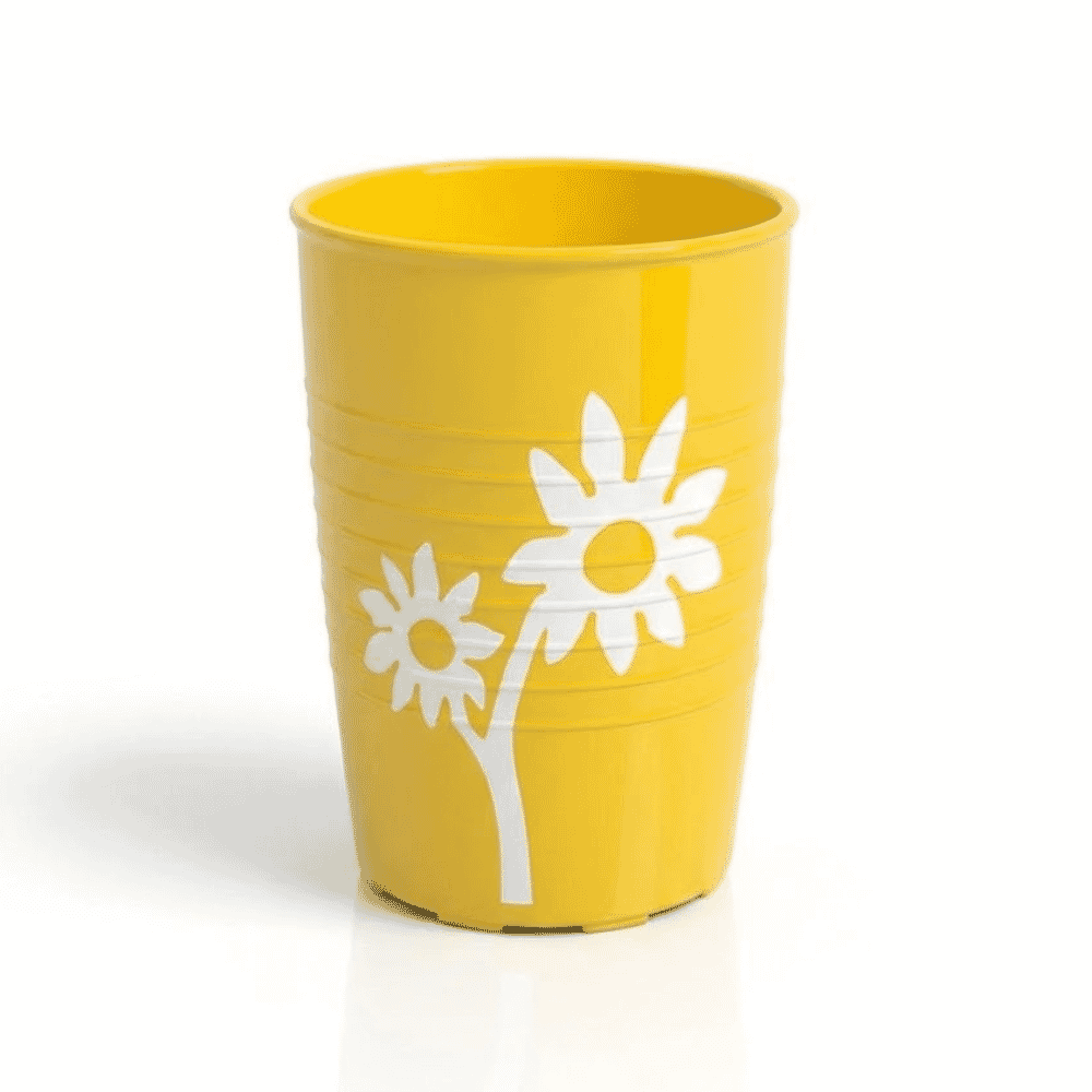 non slip flower cup yellow