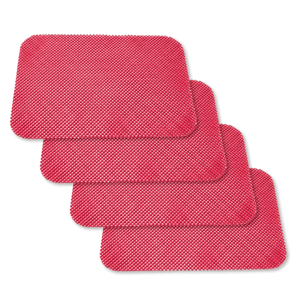 non slip tablemat chilli red pack of 4