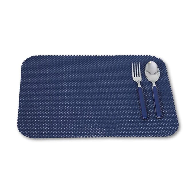 non slip tablemat indigo blue