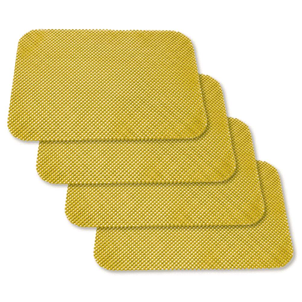 non slip tablemat mimosa yellow pack of 4