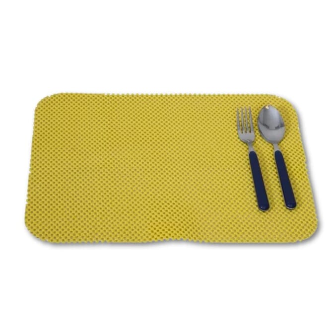 non slip tablemat mimosa yellow