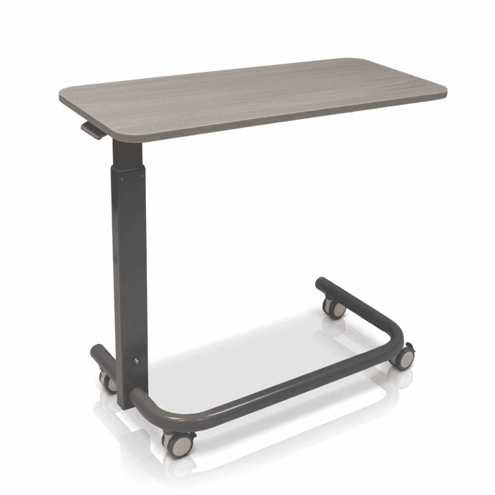 non tilting overbed table grey