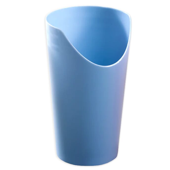 nose cut out cup blue