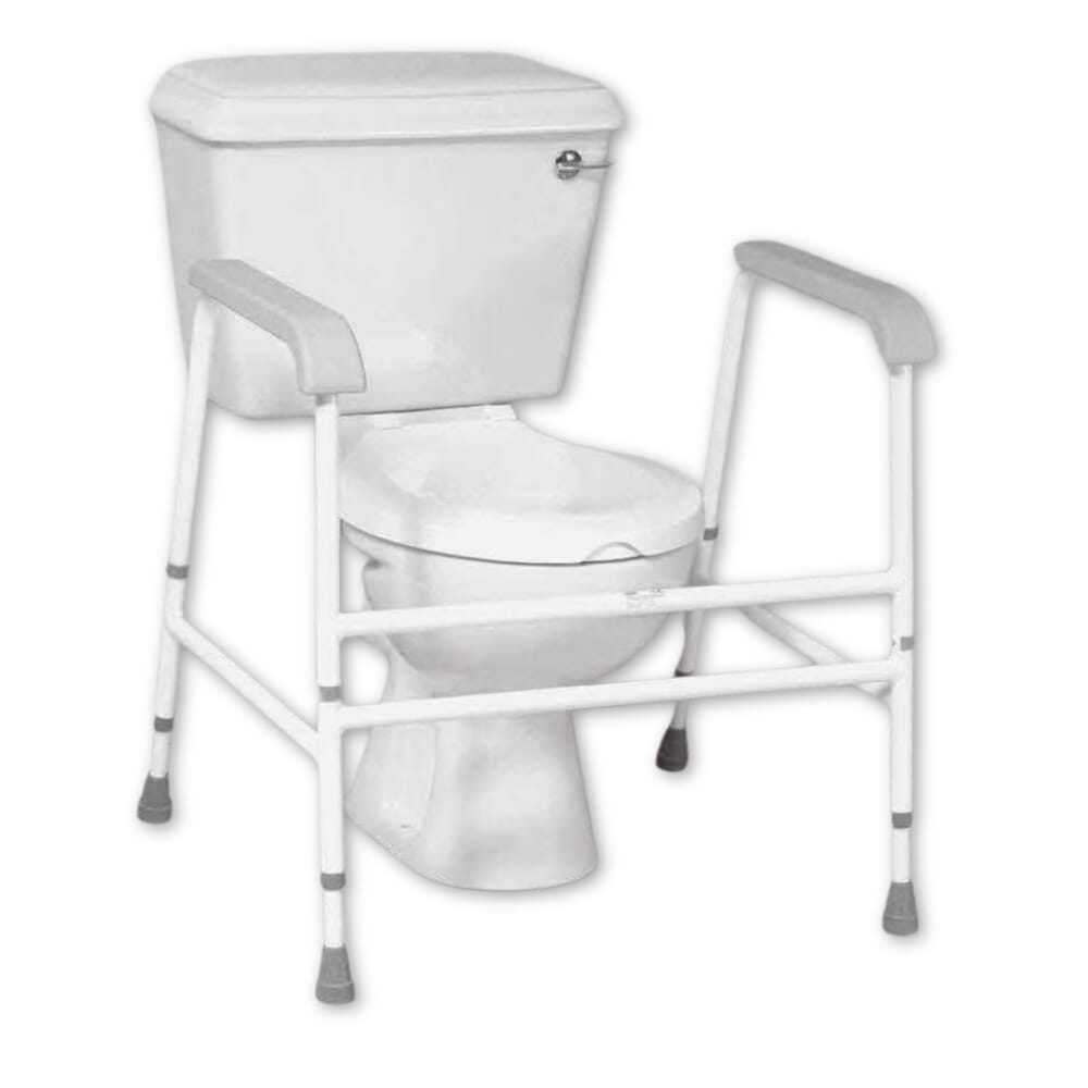 nuvo extra wide toilet frame free standing