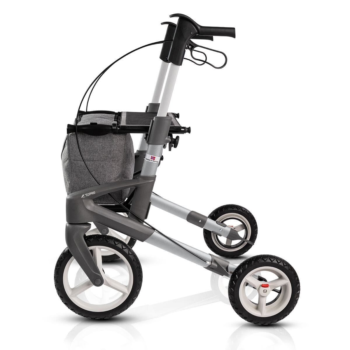 olympus all terrain rollator silver side on