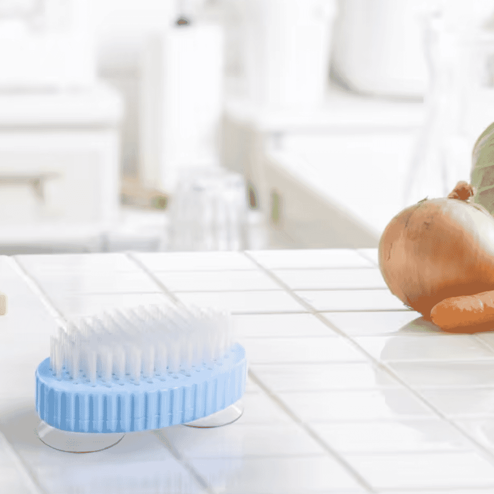 one hand suction nail brush kitchen