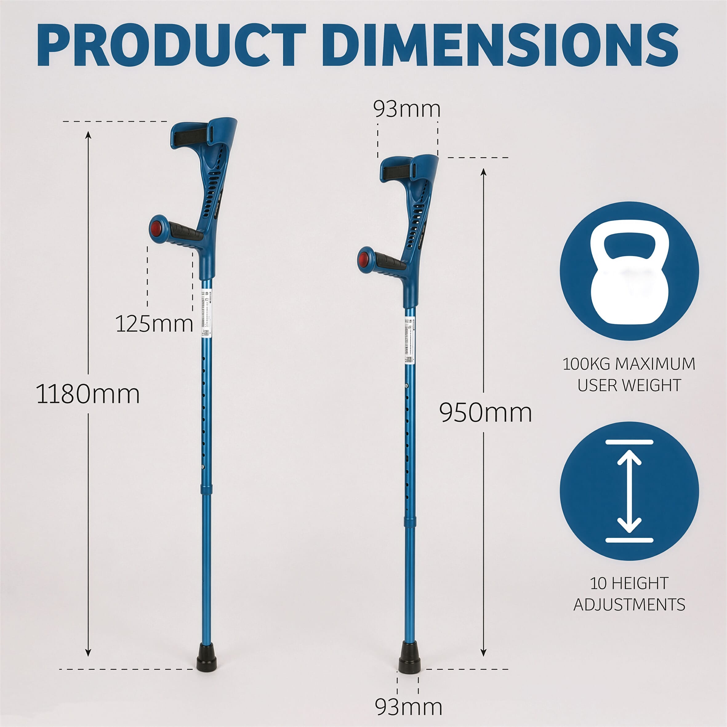 open cuff forearm crutches blue 3