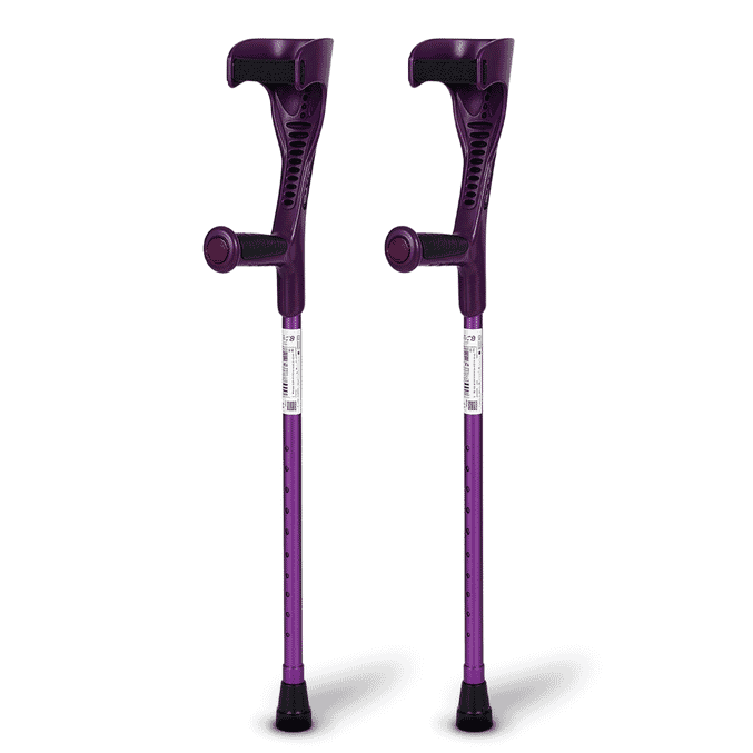 open cuff forearm crutches purple