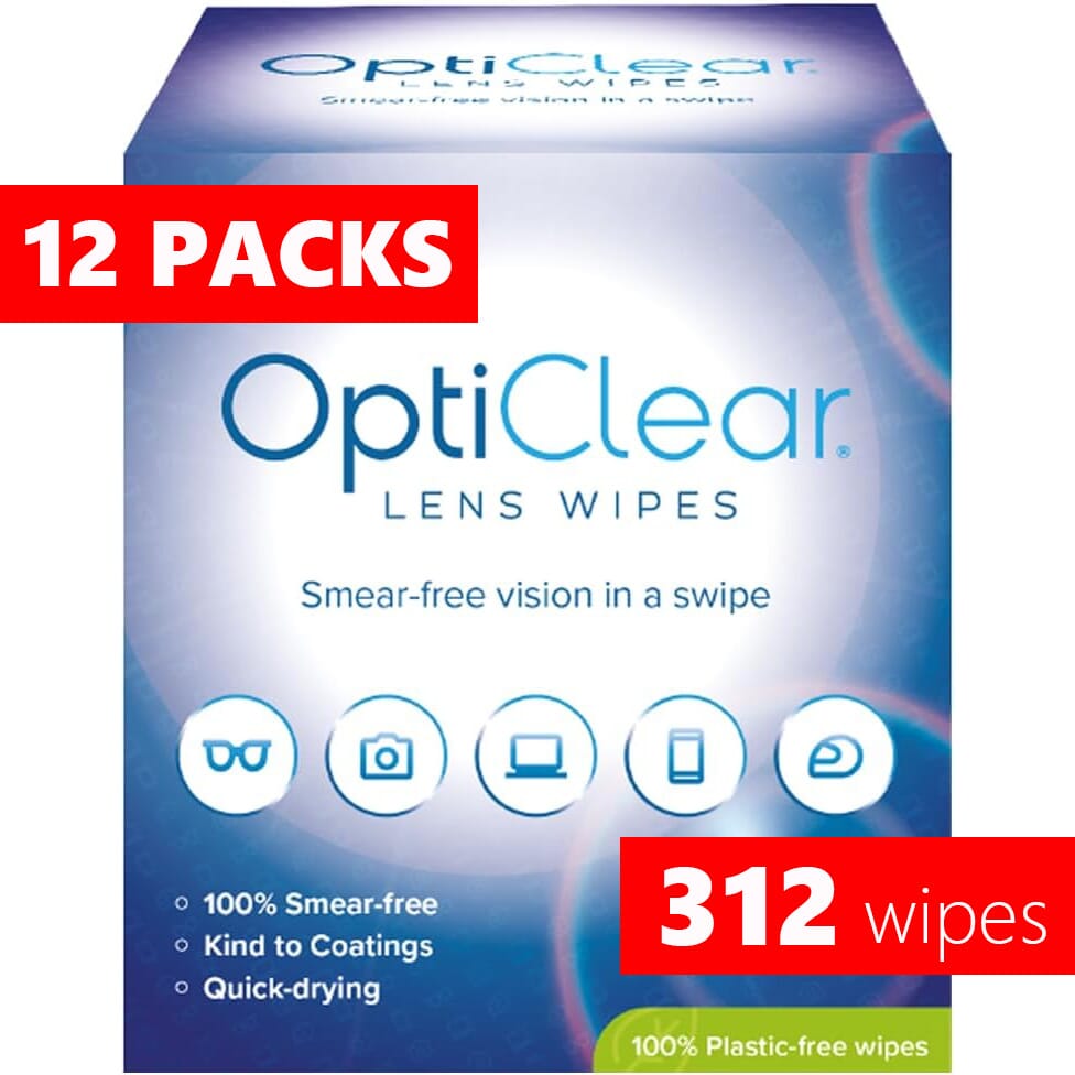 opticlear lens cleaning wipes 12 packs 312 wipes