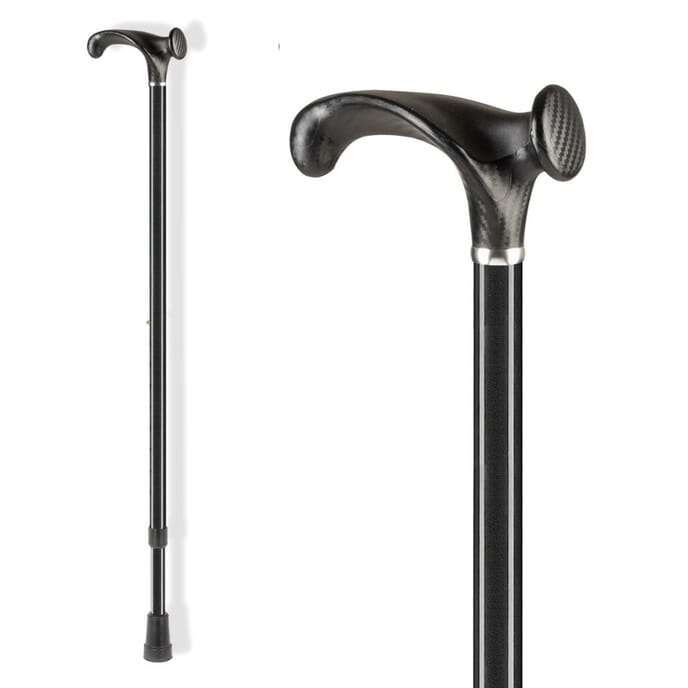 ossenberg arthritic grip handle walking stick black left