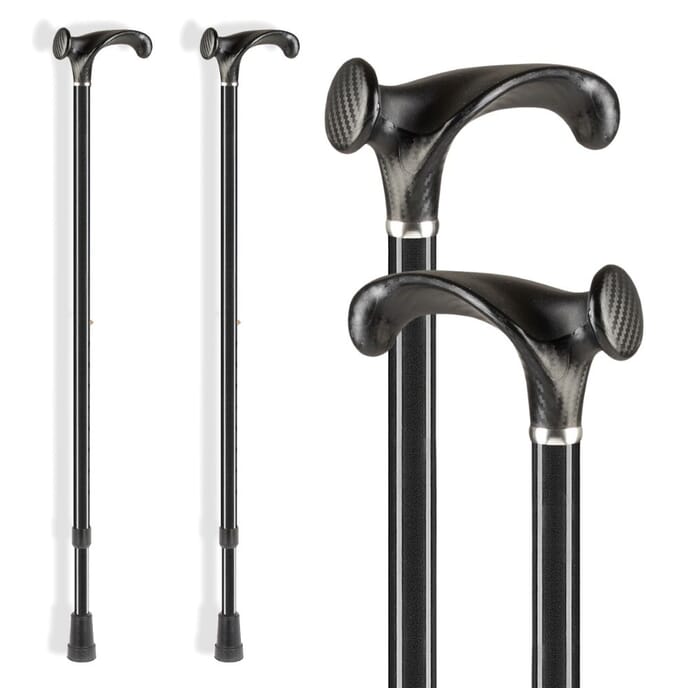 ossenberg arthritic grip handle walking stick black