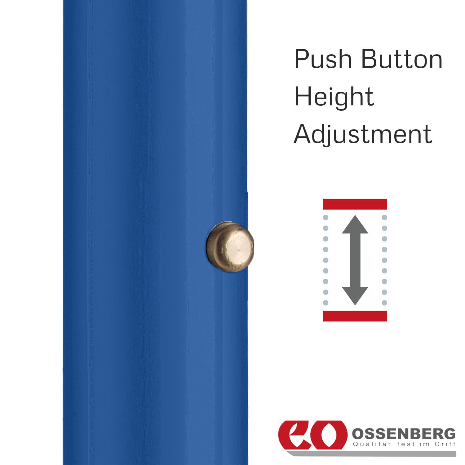 ossenberg arthritic grip handle walking stick blue adjust