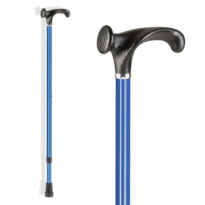 ossenberg arthritic grip handle walking stick blue right