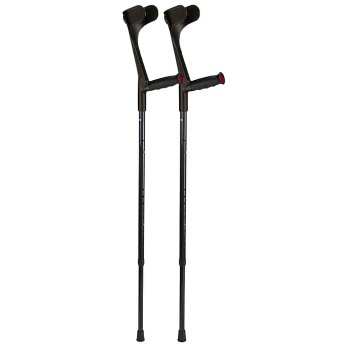 ossenberg carbon fibre folding crutches black pair