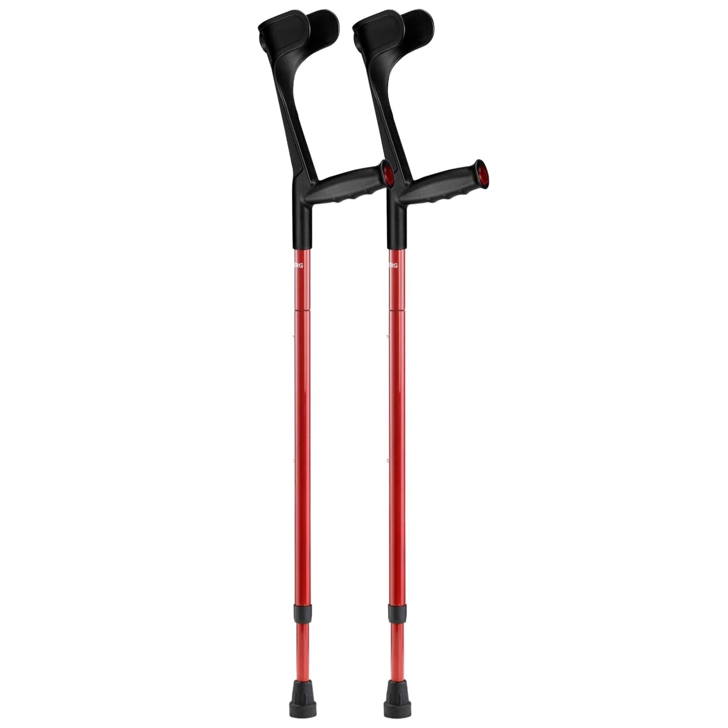 View Ossenberg Carbon Fibre Folding Crutches Red Pair information