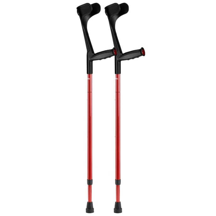 ossenberg carbon fibre folding crutches red pair