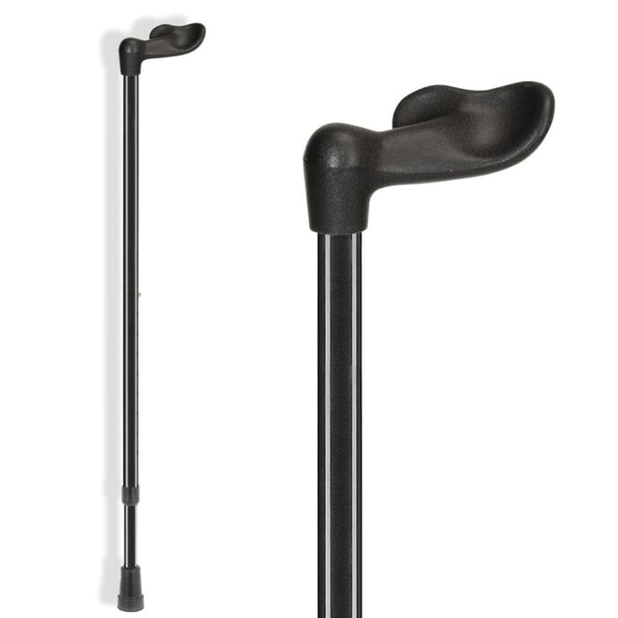 ossenberg comfort fischer handle walking stick black left