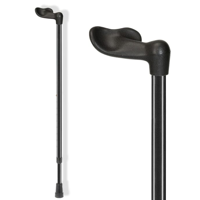 ossenberg comfort fischer handle walking stick black right